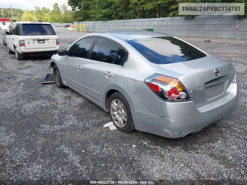 2011 Nissan Altima 2.5 S VIN: 1N4AL2APXBC174751 Lot: 40223736