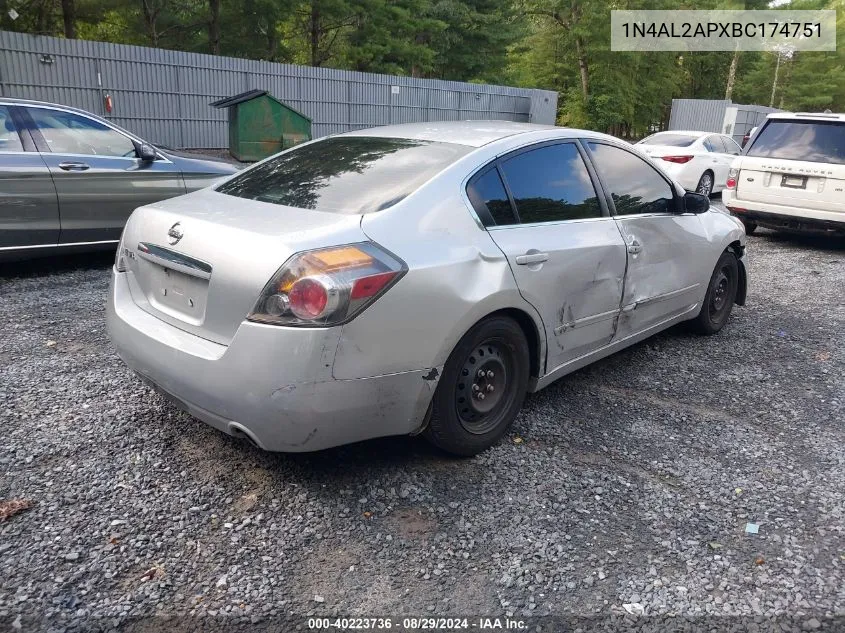 2011 Nissan Altima 2.5 S VIN: 1N4AL2APXBC174751 Lot: 40223736