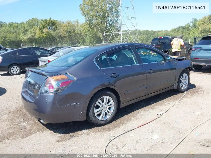 2011 Nissan Altima 2.5 S VIN: 1N4AL2AP1BC115541 Lot: 40224208