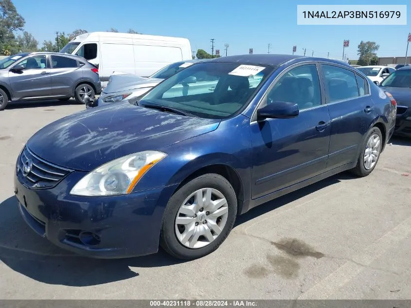 2011 Nissan Altima 2.5 S VIN: 1N4AL2AP3BN516979 Lot: 40231118