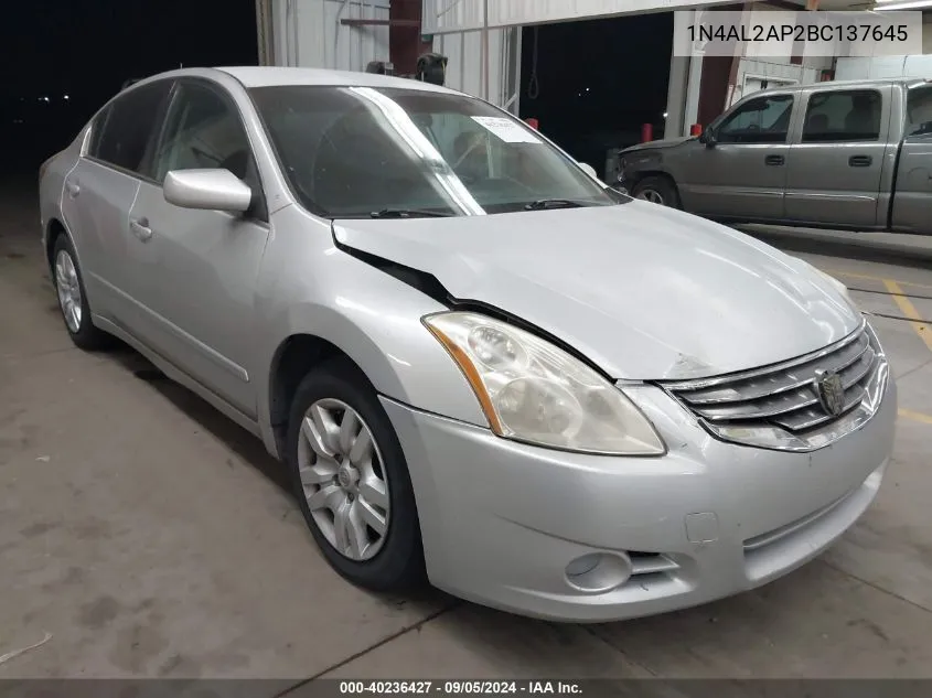 2011 Nissan Altima S VIN: 1N4AL2AP2BC137645 Lot: 40236427