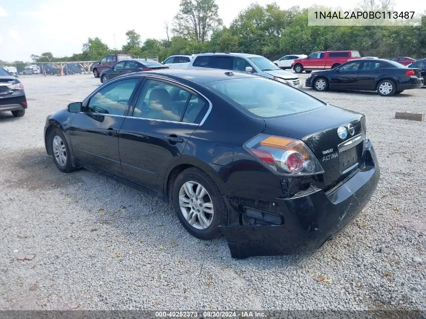 2011 Nissan Altima 2.5 S VIN: 1N4AL2AP0BC113487 Lot: 40252373