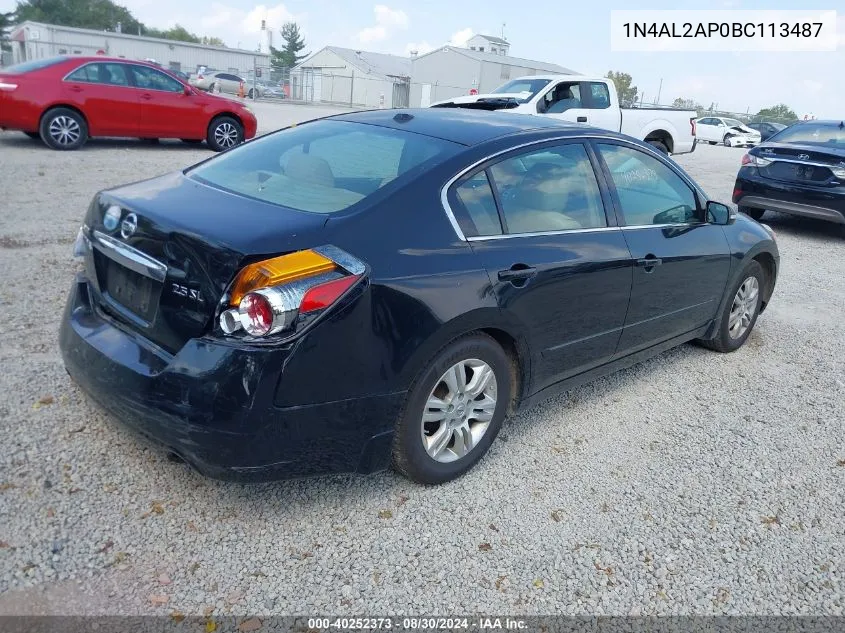 2011 Nissan Altima 2.5 S VIN: 1N4AL2AP0BC113487 Lot: 40252373