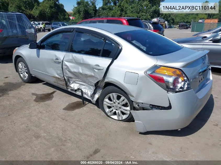 2011 Nissan Altima 2.5 S VIN: 1N4AL2APXBC110144 Lot: 40268020