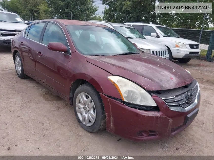 2011 Nissan Altima 2.5 S VIN: 1N4AL2AP2BN492240 Lot: 40282278