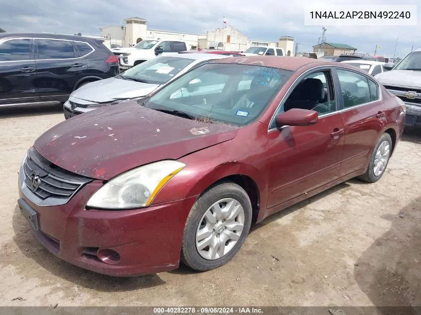 2011 Nissan Altima 2.5 S VIN: 1N4AL2AP2BN492240 Lot: 40282278