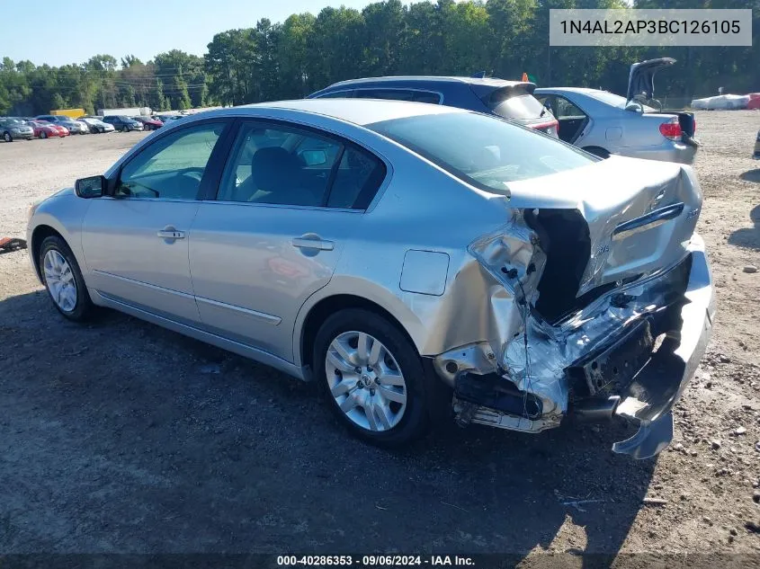 2011 Nissan Altima 2.5 S VIN: 1N4AL2AP3BC126105 Lot: 40286353