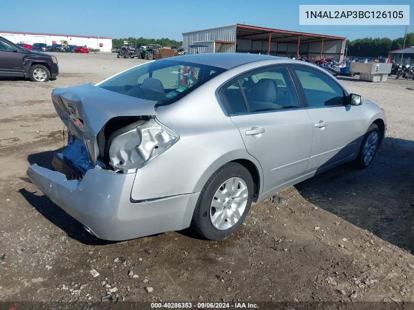 2011 Nissan Altima 2.5 S VIN: 1N4AL2AP3BC126105 Lot: 40286353