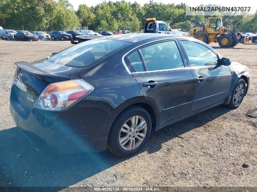 2011 Nissan Altima 2.5 S VIN: 1N4AL2AP6BN437077 Lot: 40292135