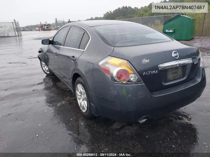 2011 Nissan Altima 2.5 S VIN: 1N4AL2AP7BN407487 Lot: 40298812