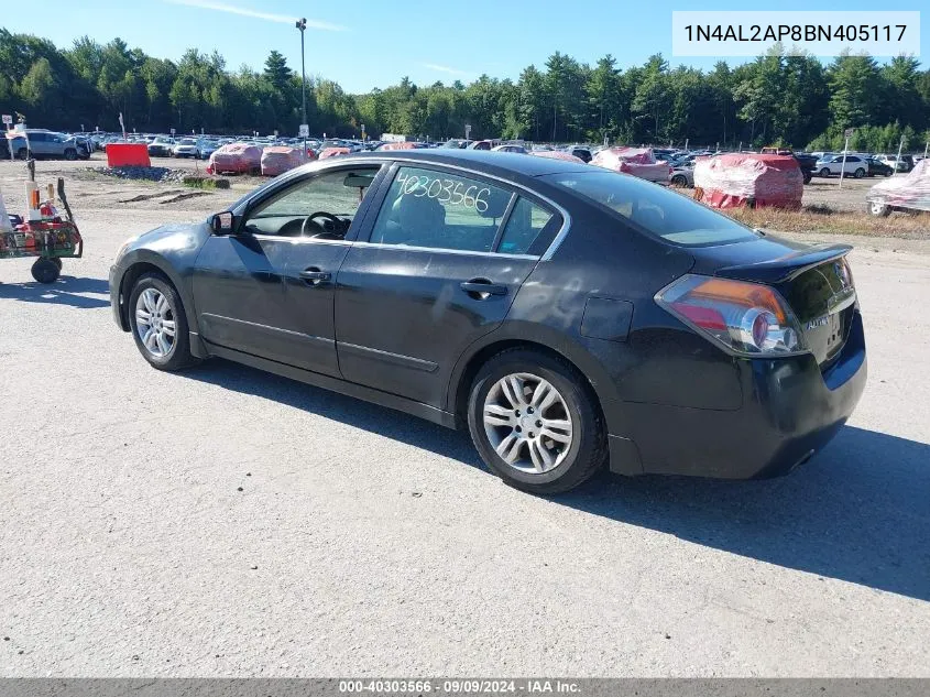 2011 Nissan Altima 2.5 S VIN: 1N4AL2AP8BN405117 Lot: 40303566