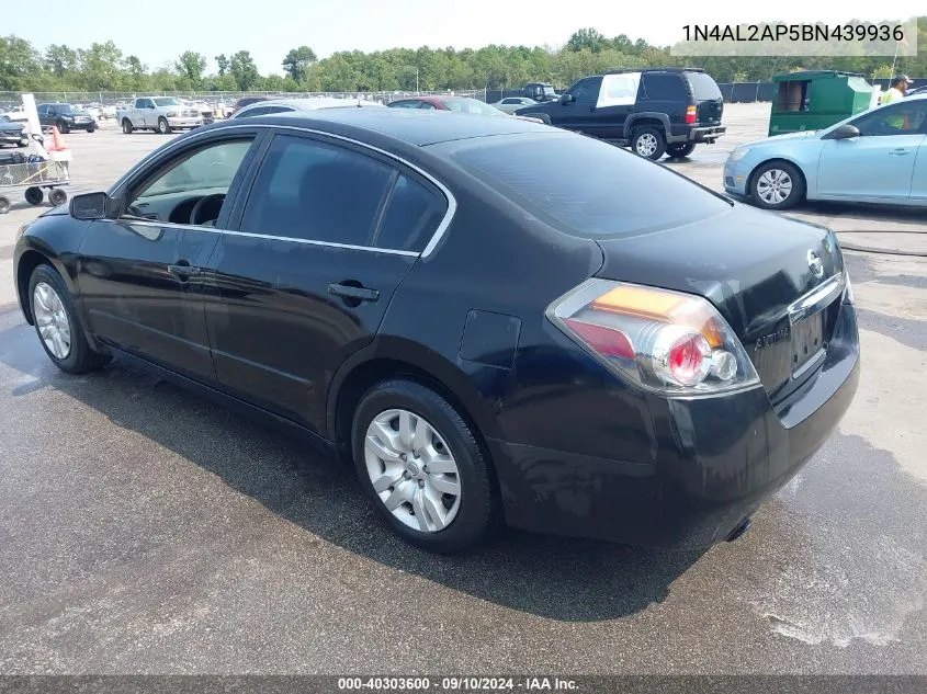 2011 Nissan Altima 2.5 VIN: 1N4AL2AP5BN439936 Lot: 40303600