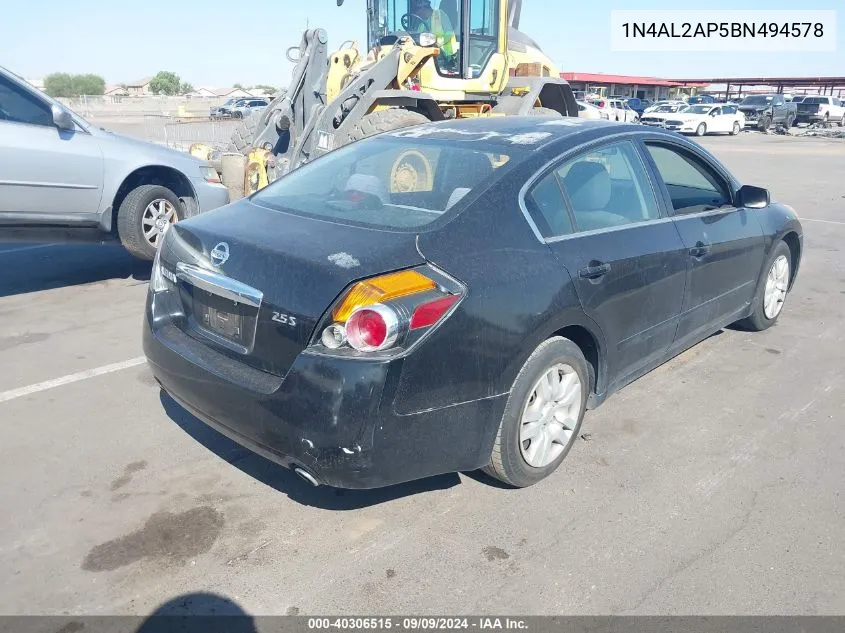 2011 Nissan Altima 2.5 S VIN: 1N4AL2AP5BN494578 Lot: 40306515