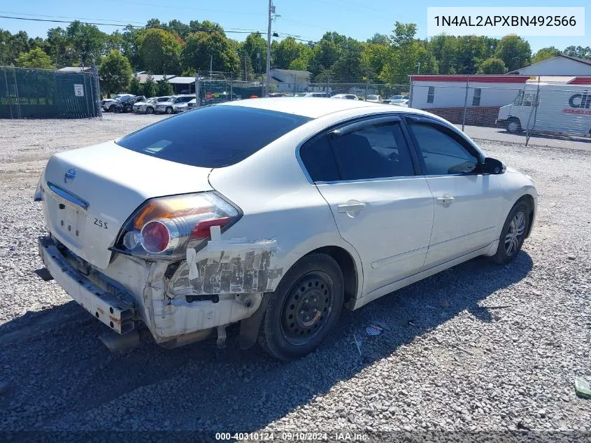 2011 Nissan Altima 2.5 S VIN: 1N4AL2APXBN492566 Lot: 40310124