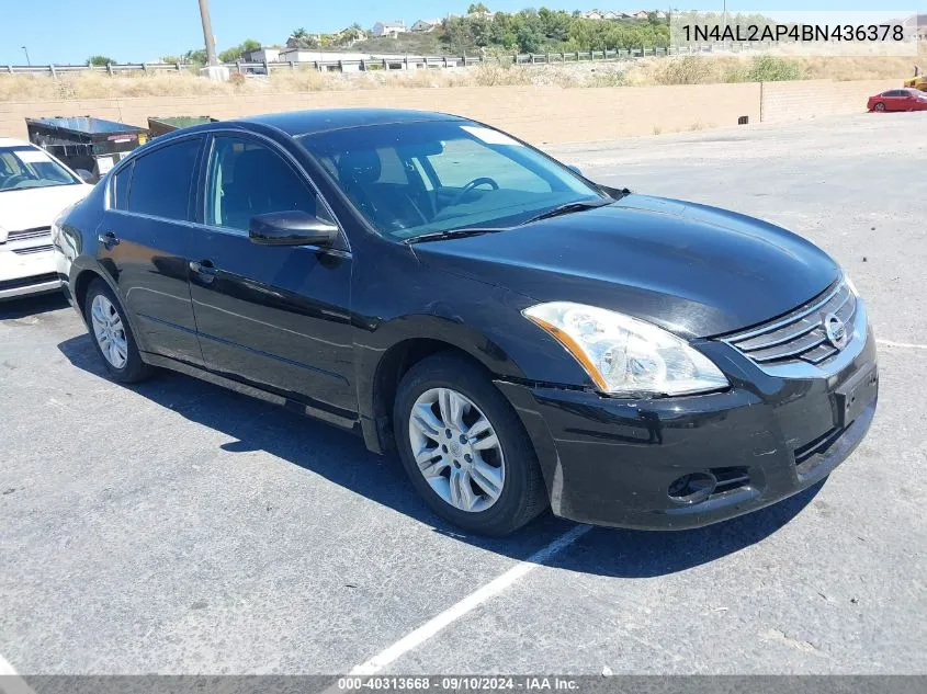 2011 Nissan Altima 2.5 S VIN: 1N4AL2AP4BN436378 Lot: 40313668