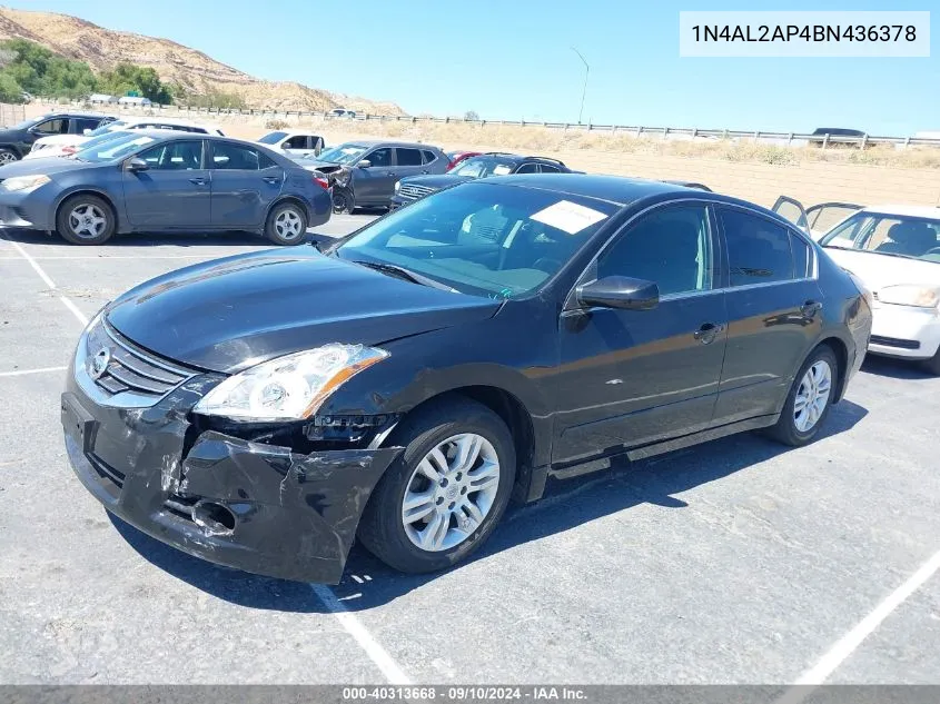 2011 Nissan Altima 2.5 S VIN: 1N4AL2AP4BN436378 Lot: 40313668