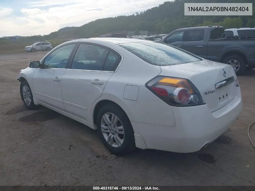 2011 Nissan Altima 2.5 S VIN: 1N4AL2AP0BN482404 Lot: 40315746