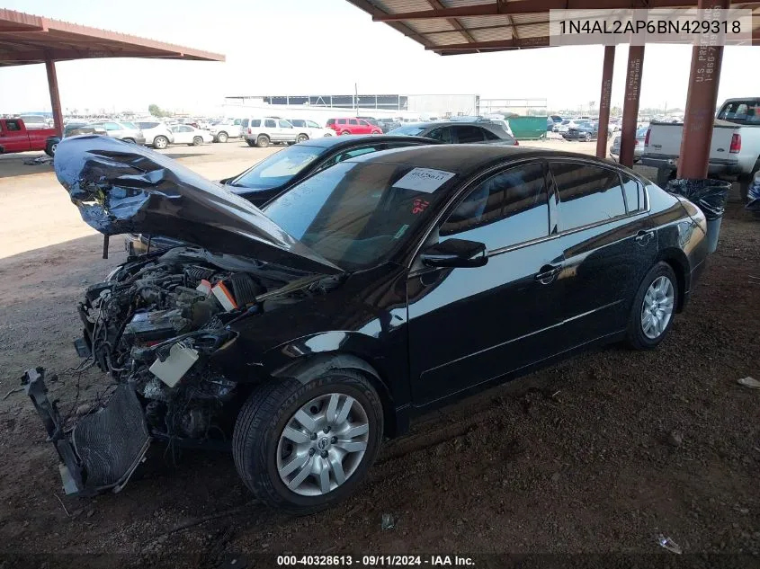 2011 Nissan Altima 2.5 S VIN: 1N4AL2AP6BN429318 Lot: 40328613