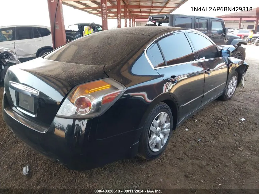 2011 Nissan Altima 2.5 S VIN: 1N4AL2AP6BN429318 Lot: 40328613