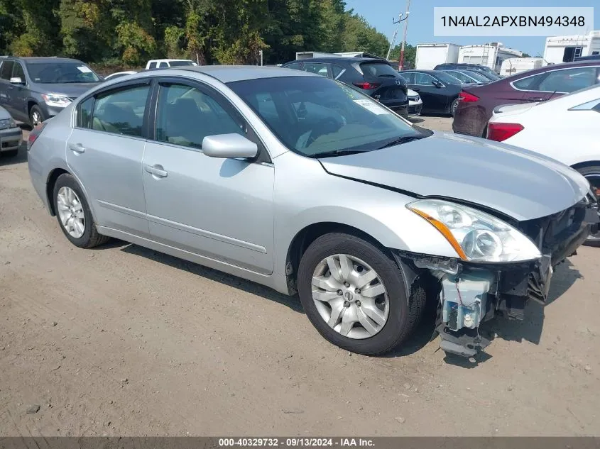 2011 Nissan Altima 2.5 VIN: 1N4AL2APXBN494348 Lot: 40329732