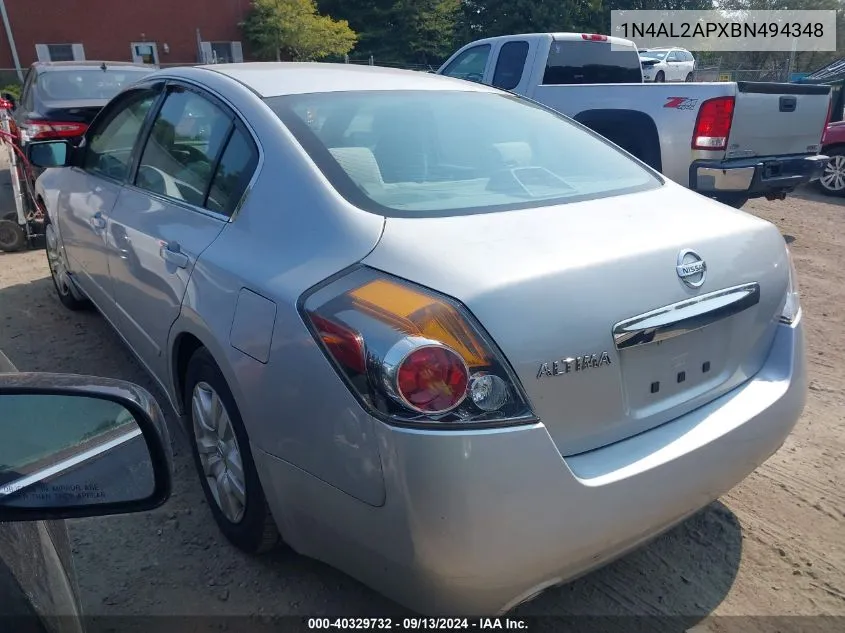 2011 Nissan Altima 2.5 VIN: 1N4AL2APXBN494348 Lot: 40329732