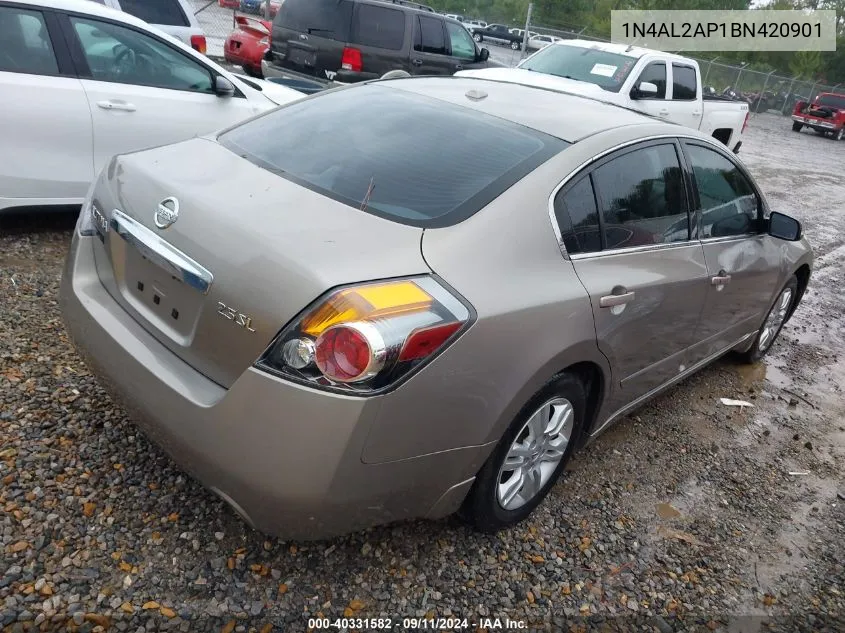 2011 Nissan Altima 2.5 S VIN: 1N4AL2AP1BN420901 Lot: 40331582