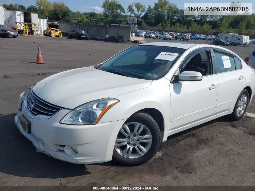 2011 Nissan Altima 2.5/2.5 S VIN: 1N4AL2AP6BN502705 Lot: 40340864