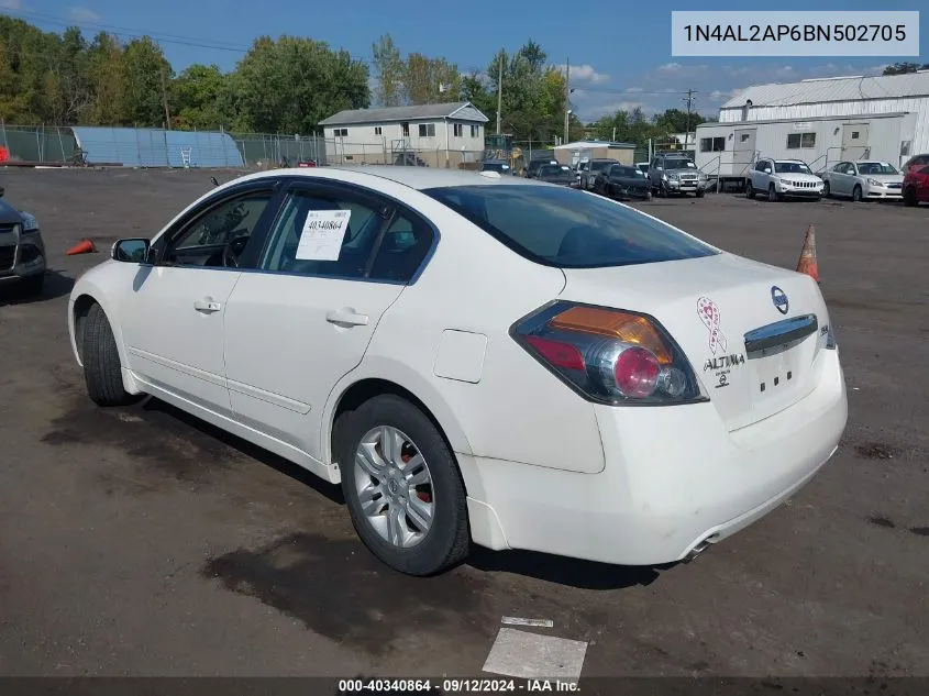 2011 Nissan Altima 2.5/2.5 S VIN: 1N4AL2AP6BN502705 Lot: 40340864