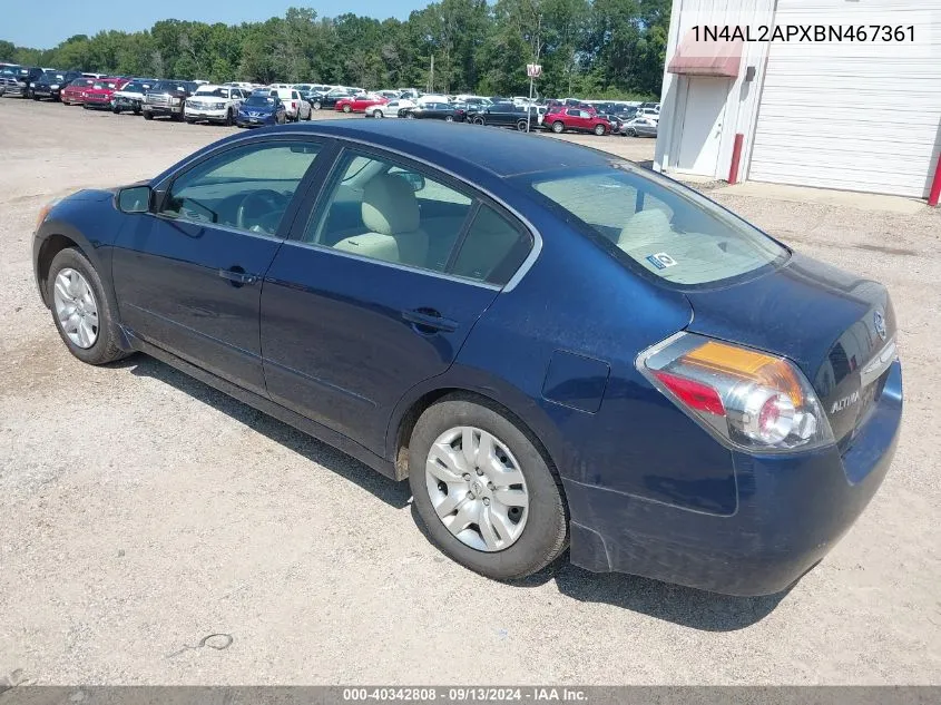 2011 Nissan Altima 2.5 S VIN: 1N4AL2APXBN467361 Lot: 40342808