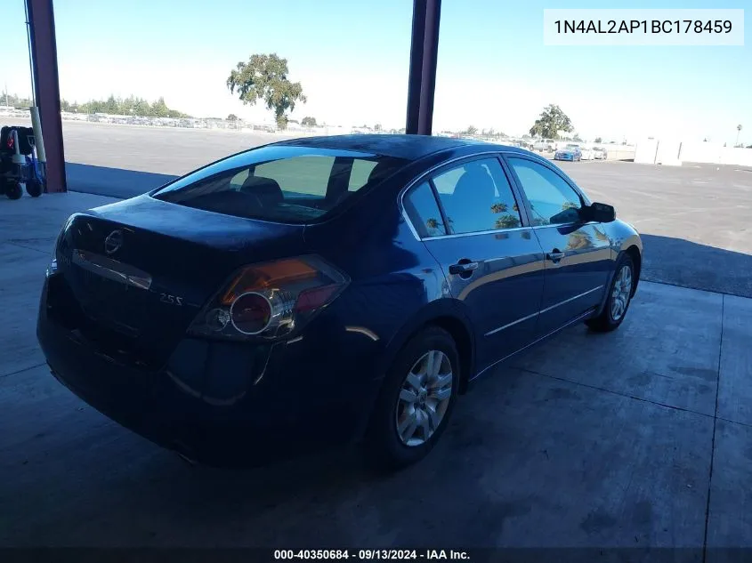 2011 Nissan Altima S VIN: 1N4AL2AP1BC178459 Lot: 40350684