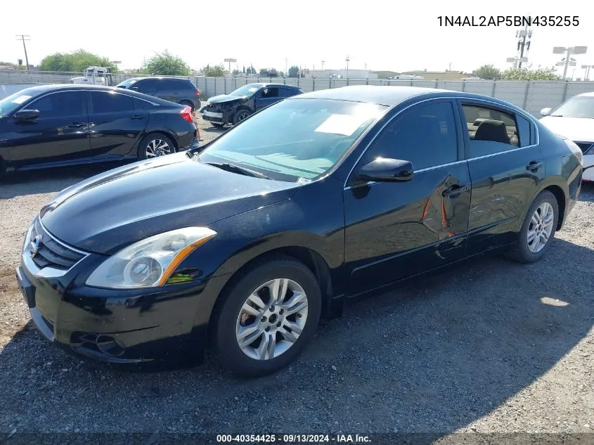 2011 Nissan Altima 2.5 S VIN: 1N4AL2AP5BN435255 Lot: 40354425