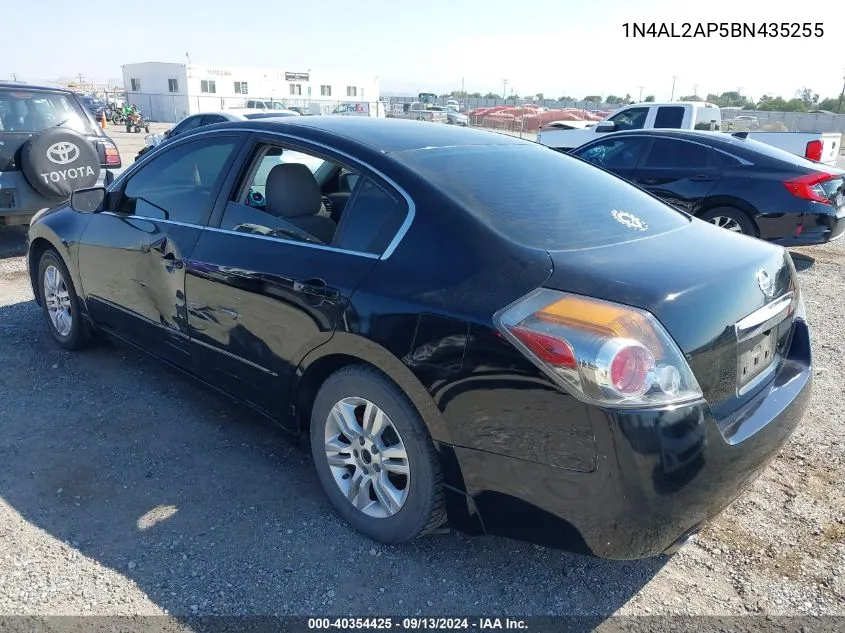 2011 Nissan Altima 2.5 S VIN: 1N4AL2AP5BN435255 Lot: 40354425