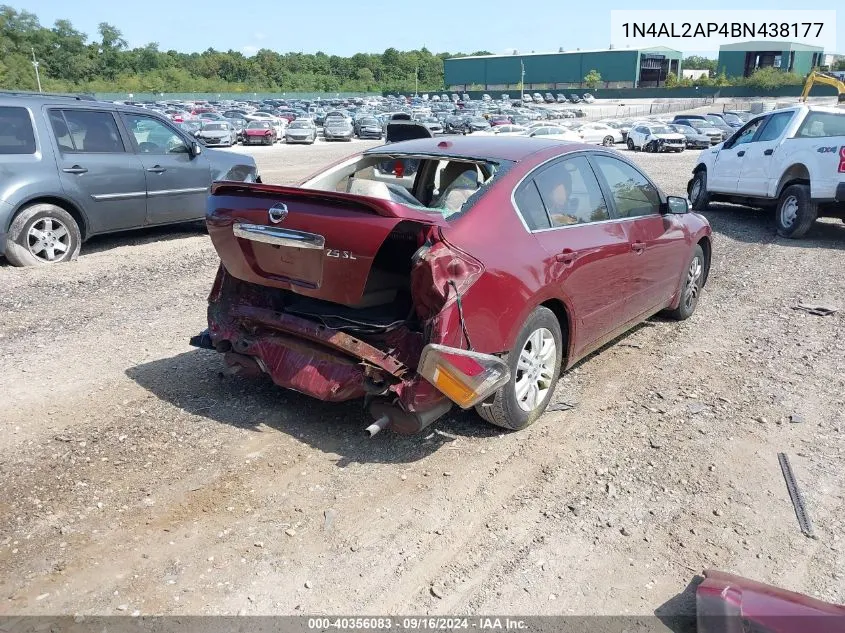 2011 Nissan Altima 2.5 S VIN: 1N4AL2AP4BN438177 Lot: 40356083