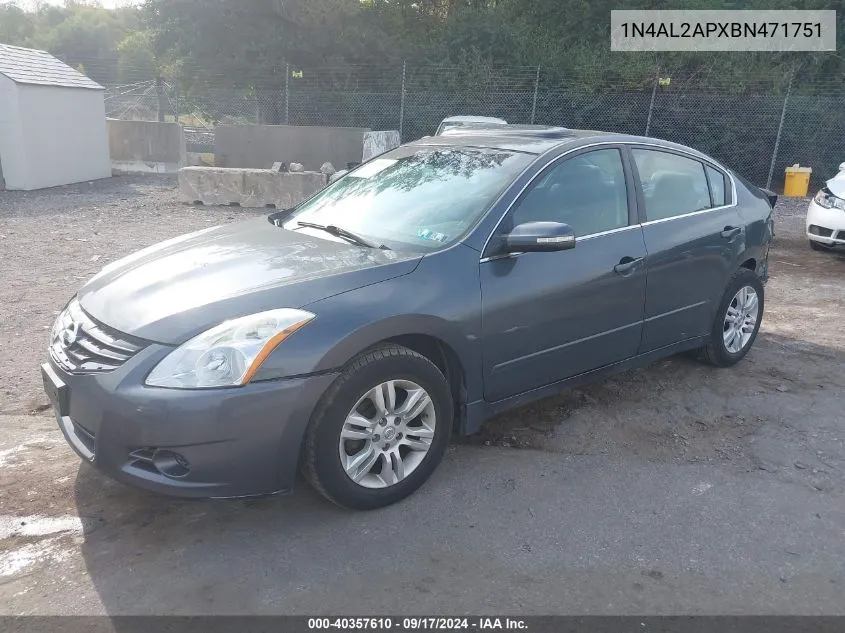 2011 Nissan Altima 2.5 S VIN: 1N4AL2APXBN471751 Lot: 40357610