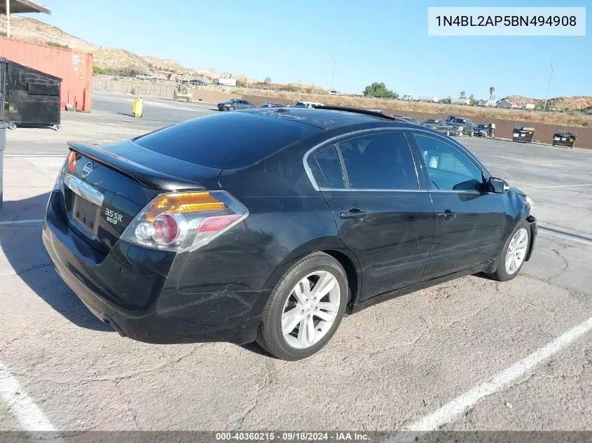 2011 Nissan Altima 3.5 Sr VIN: 1N4BL2AP5BN494908 Lot: 40360215