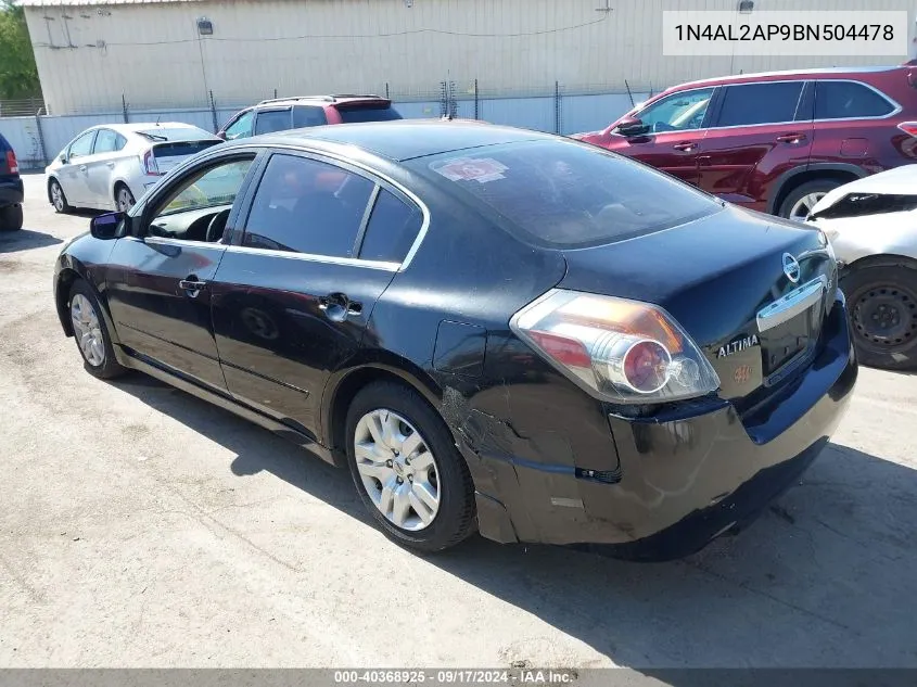 2011 Nissan Altima 2.5 S VIN: 1N4AL2AP9BN504478 Lot: 40368925