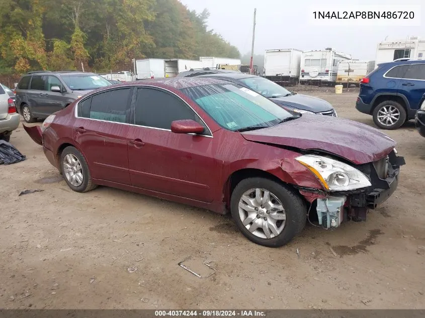 2011 Nissan Altima S VIN: 1N4AL2AP8BN486720 Lot: 40374244