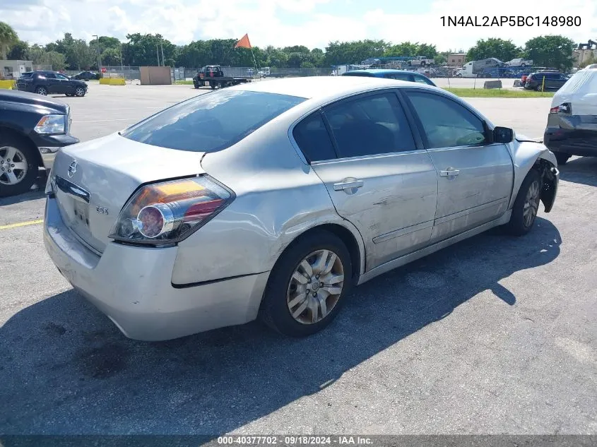 2011 Nissan Altima 2.5 S VIN: 1N4AL2AP5BC148980 Lot: 40377702