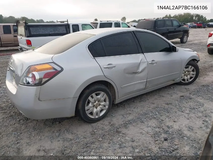 2011 Nissan Altima S VIN: 1N4AL2AP7BC166106 Lot: 40380861