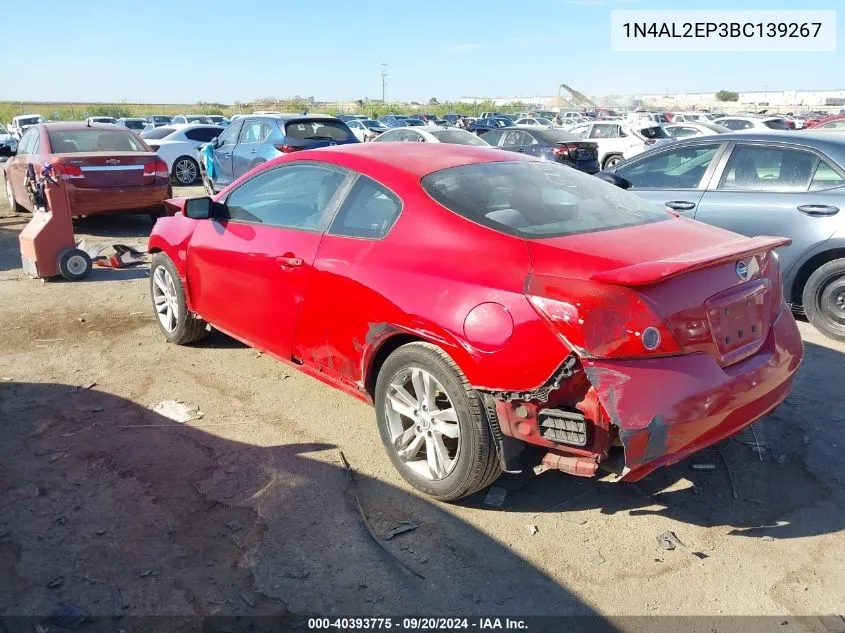 2011 Nissan Altima 2.5 S VIN: 1N4AL2EP3BC139267 Lot: 40393775