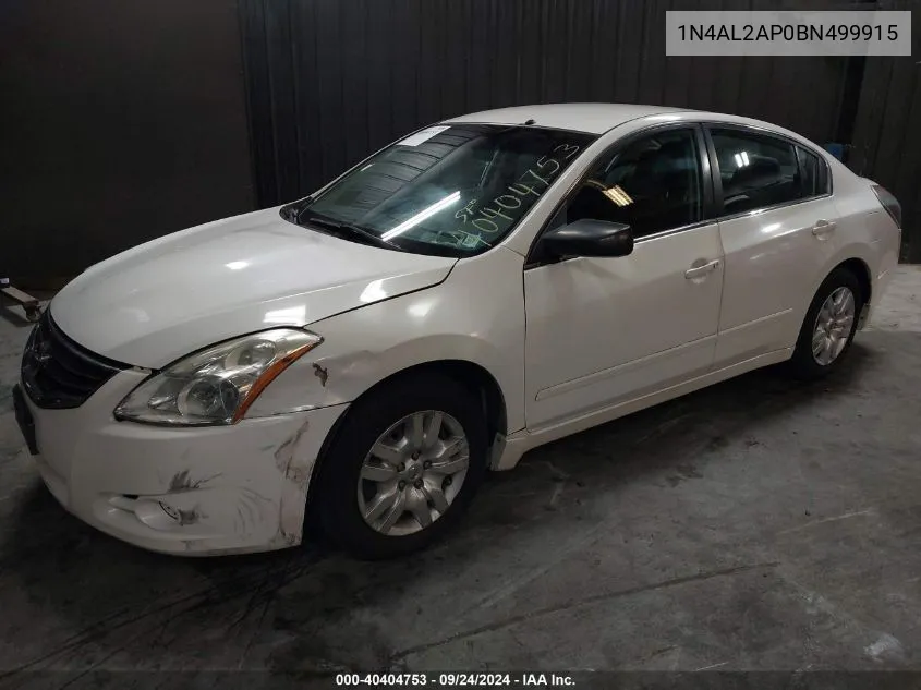 2011 Nissan Altima 2.5 S VIN: 1N4AL2AP0BN499915 Lot: 40404753