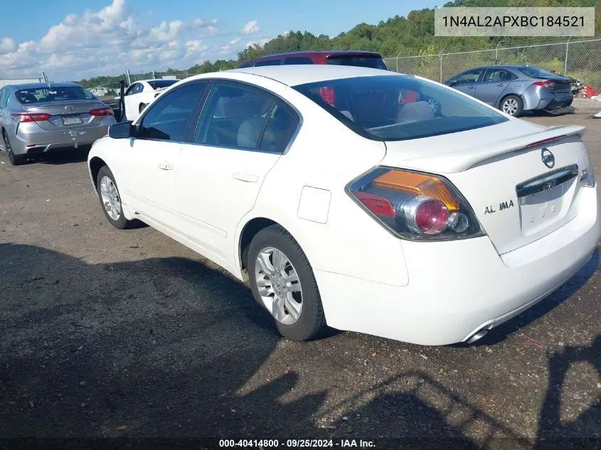 2011 Nissan Altima 2.5 S VIN: 1N4AL2APXBC184521 Lot: 40414800