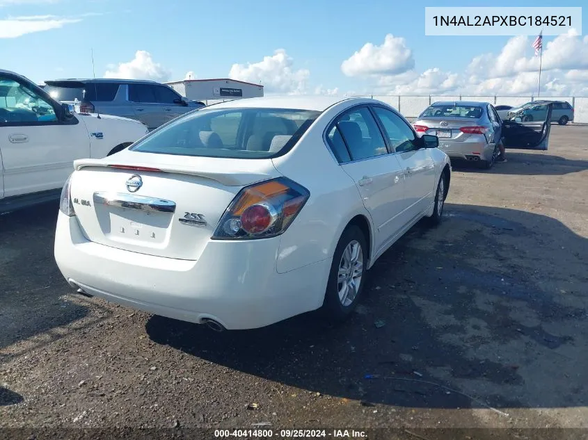 2011 Nissan Altima 2.5 S VIN: 1N4AL2APXBC184521 Lot: 40414800