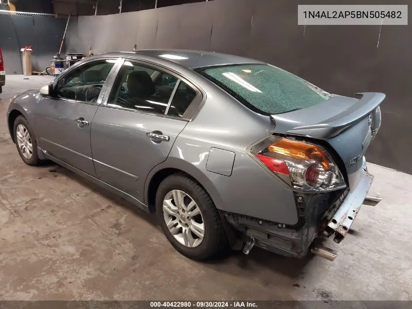 2011 Nissan Altima 2.5 S VIN: 1N4AL2AP5BN505482 Lot: 40422980