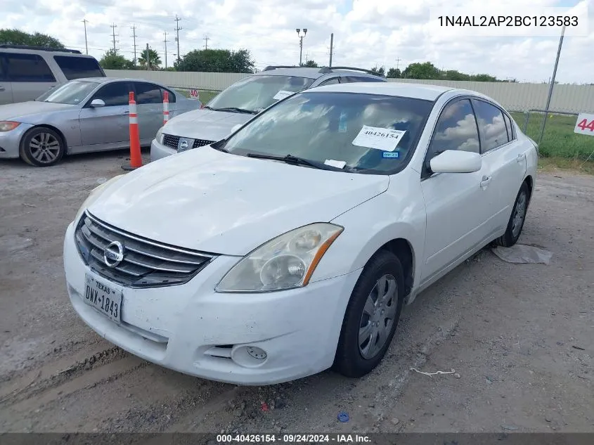 2011 Nissan Altima 2.5 S VIN: 1N4AL2AP2BC123583 Lot: 40426154