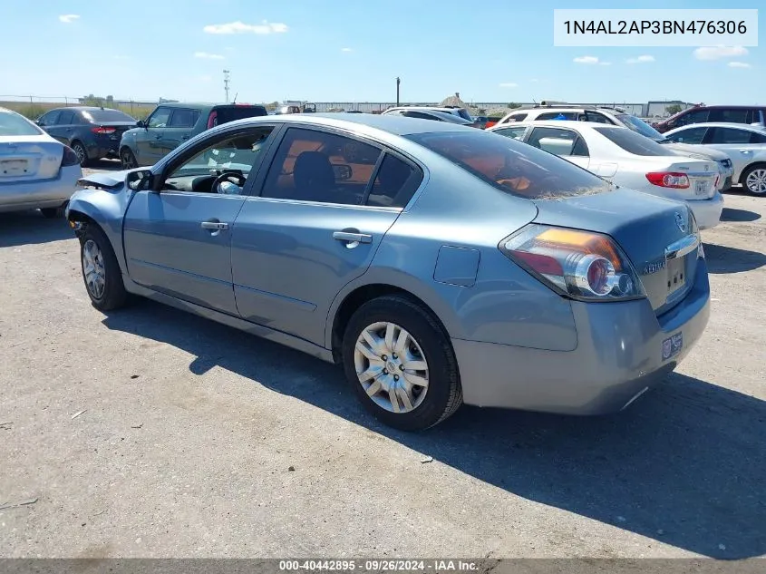 2011 Nissan Altima 2.5 S VIN: 1N4AL2AP3BN476306 Lot: 40442895