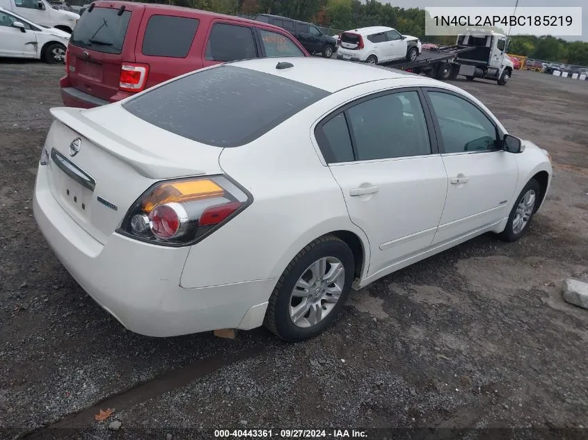 2011 Nissan Altima Hybrid VIN: 1N4CL2AP4BC185219 Lot: 40443361