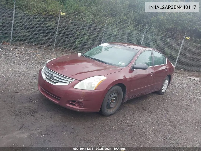 2011 Nissan Altima 2.5 S VIN: 1N4AL2AP3BN448117 Lot: 40444233