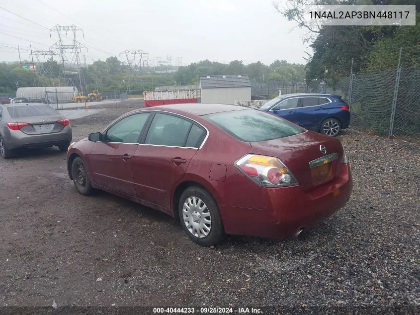 2011 Nissan Altima 2.5 S VIN: 1N4AL2AP3BN448117 Lot: 40444233