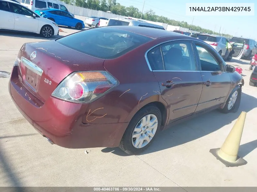 2011 Nissan Altima S VIN: 1N4AL2AP3BN429745 Lot: 40463786